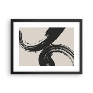 Poster in een zwarte lijst - Vegend en cirkevormig - 40x30 cm