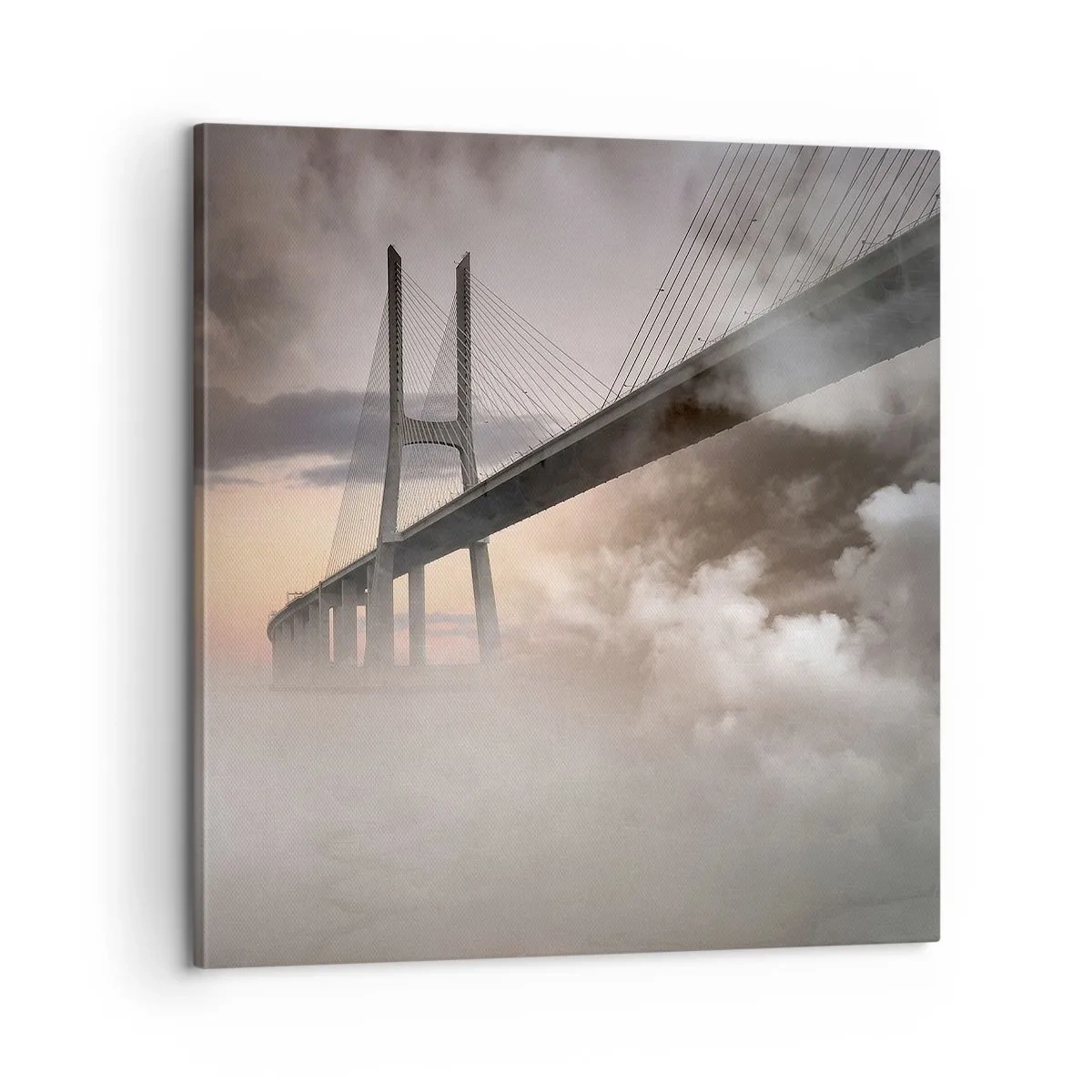 Schilderen op canvas - Bij de rivier die niet bestaat - 60x60 cm