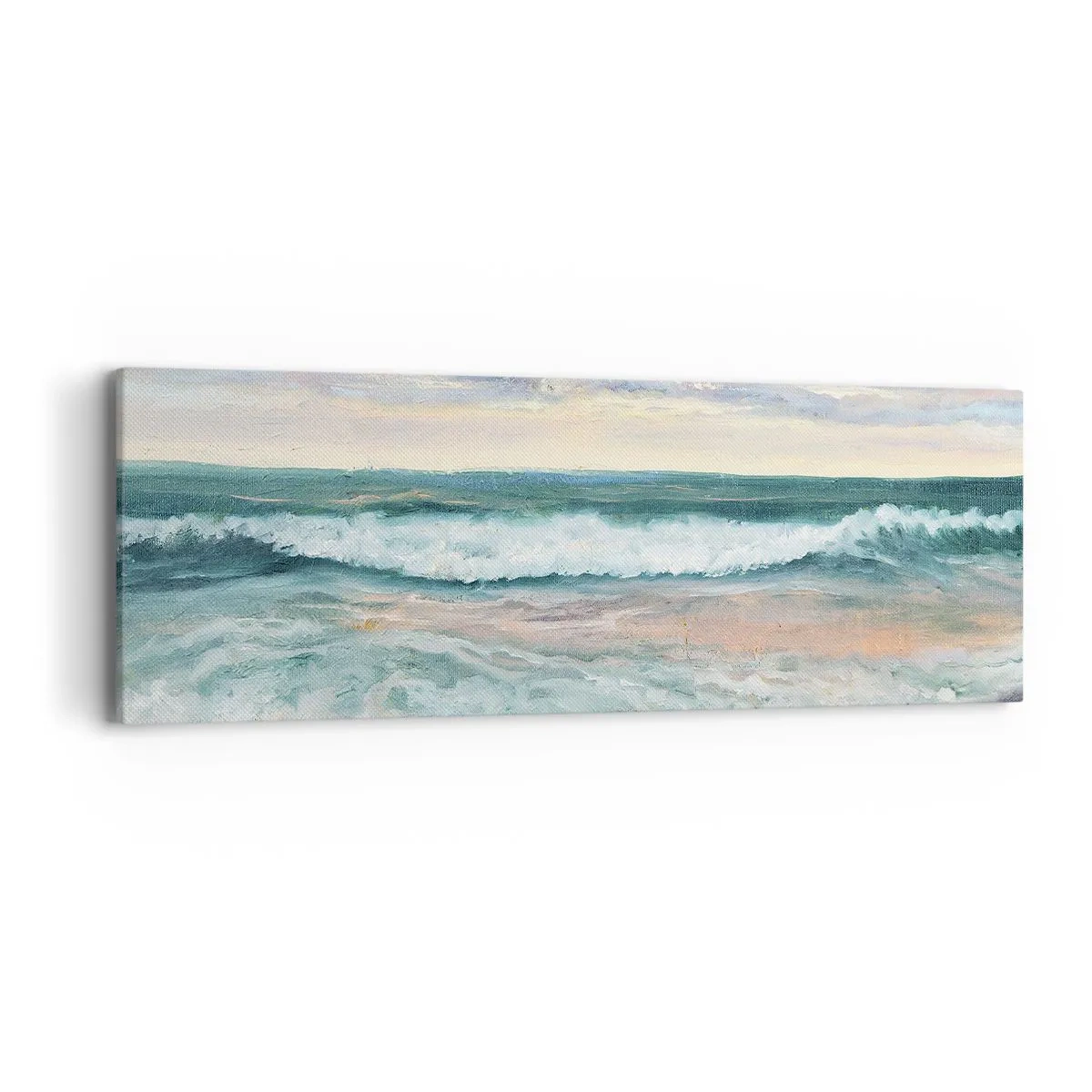 Schilderen op canvas - Hier maak je je ziel glad - 90x30 cm