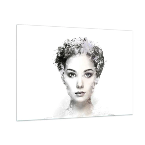 Schilderen op glas - Een uiterst stijlvol portret - 100x70 cm