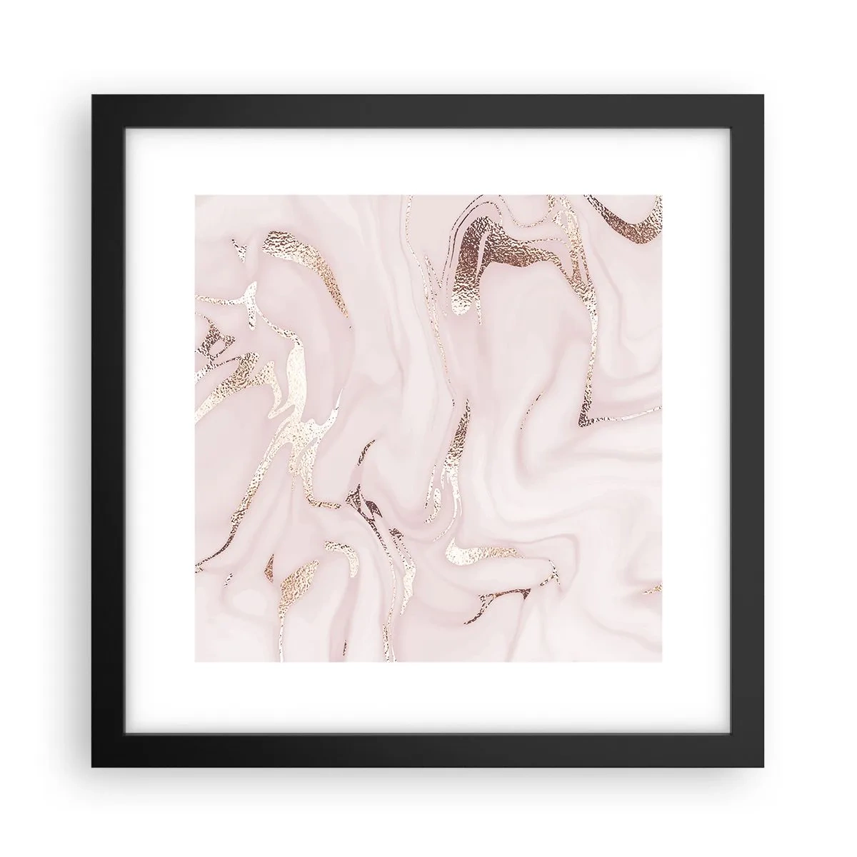 Poster in een zwarte lijst - In een roze sjaal - 30x30 cm