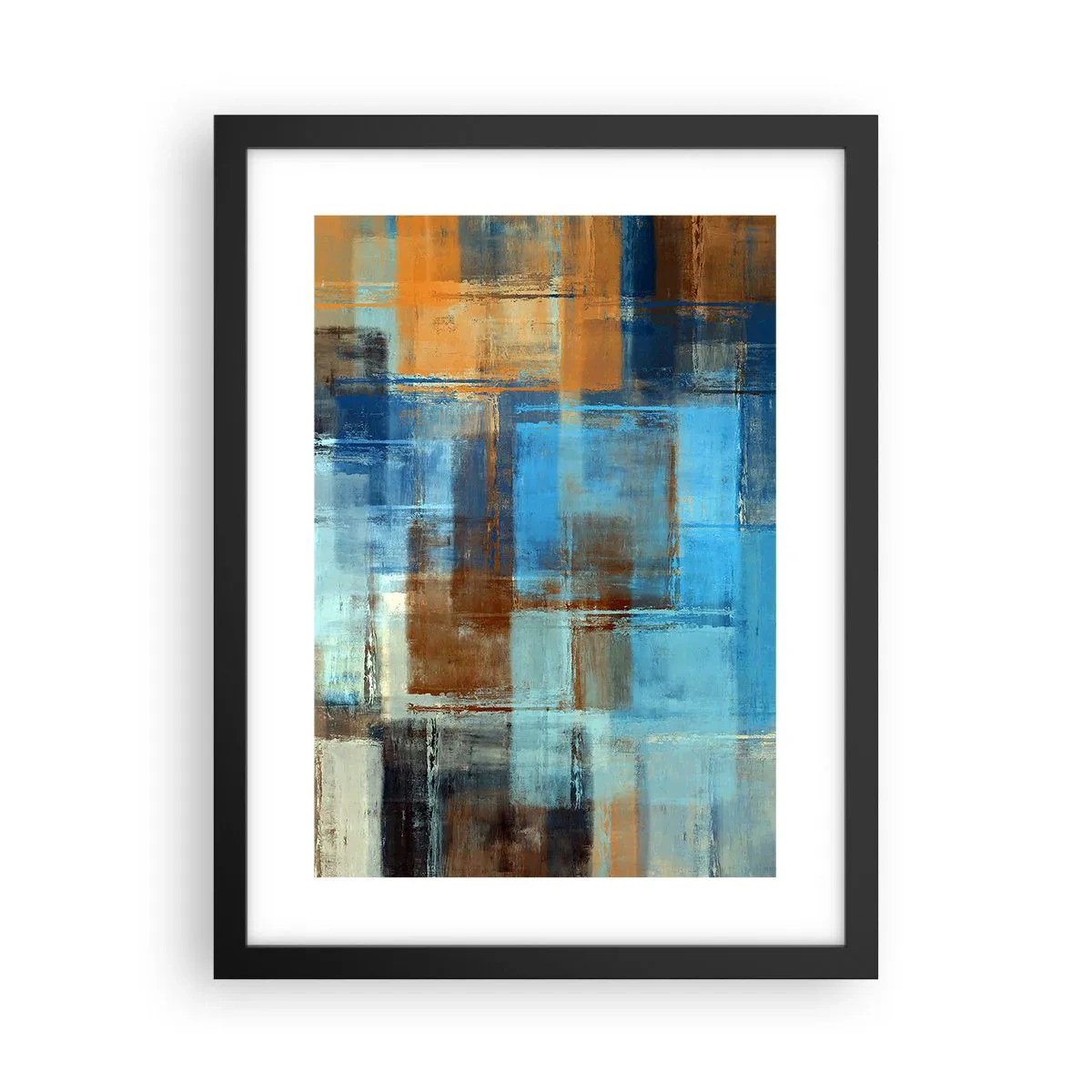 Poster in een zwarte lijst - Door de blauwe sluier - 30x40 cm