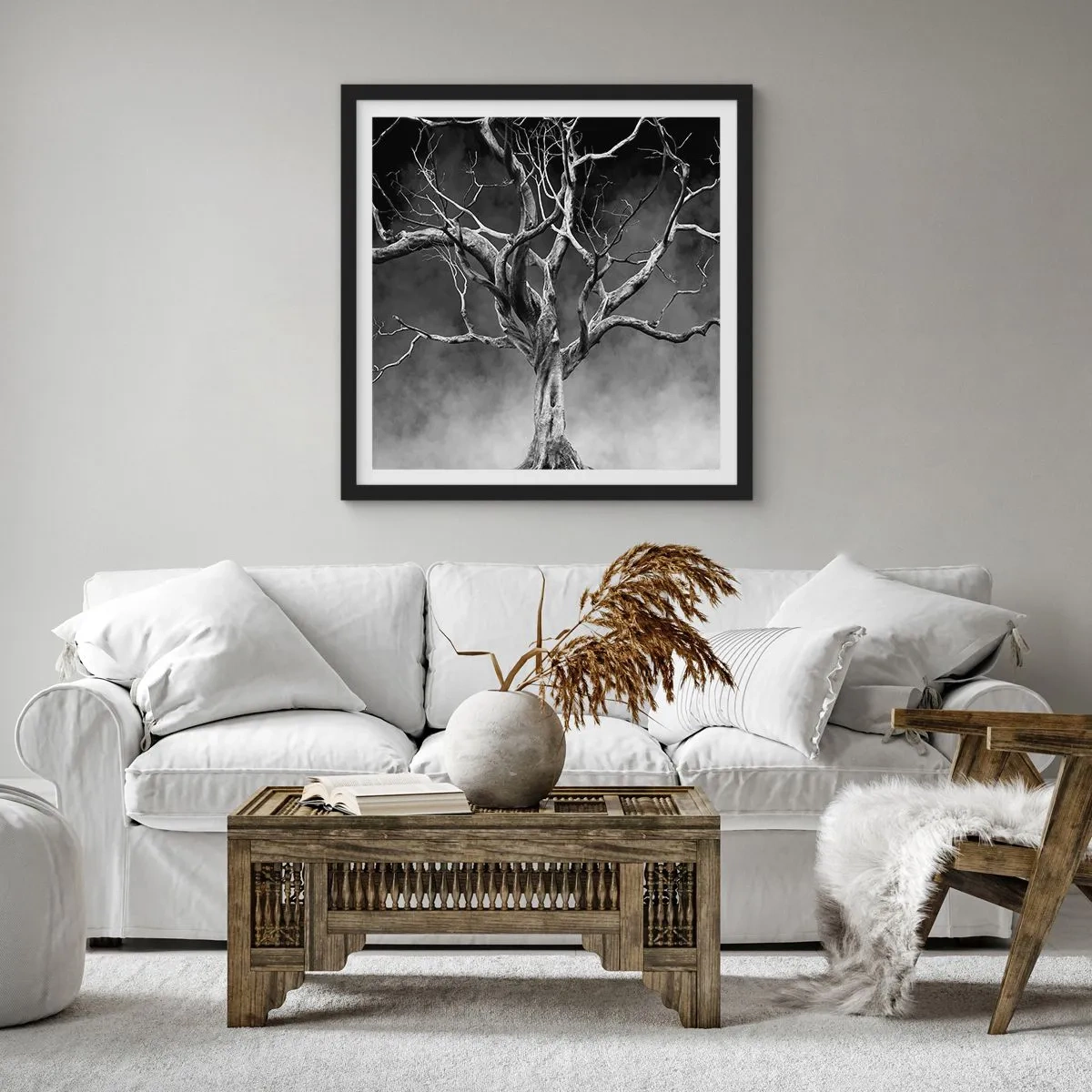 Poster in een zwarte lijst - Oorspronkelijk en heilig - 40x40 cm