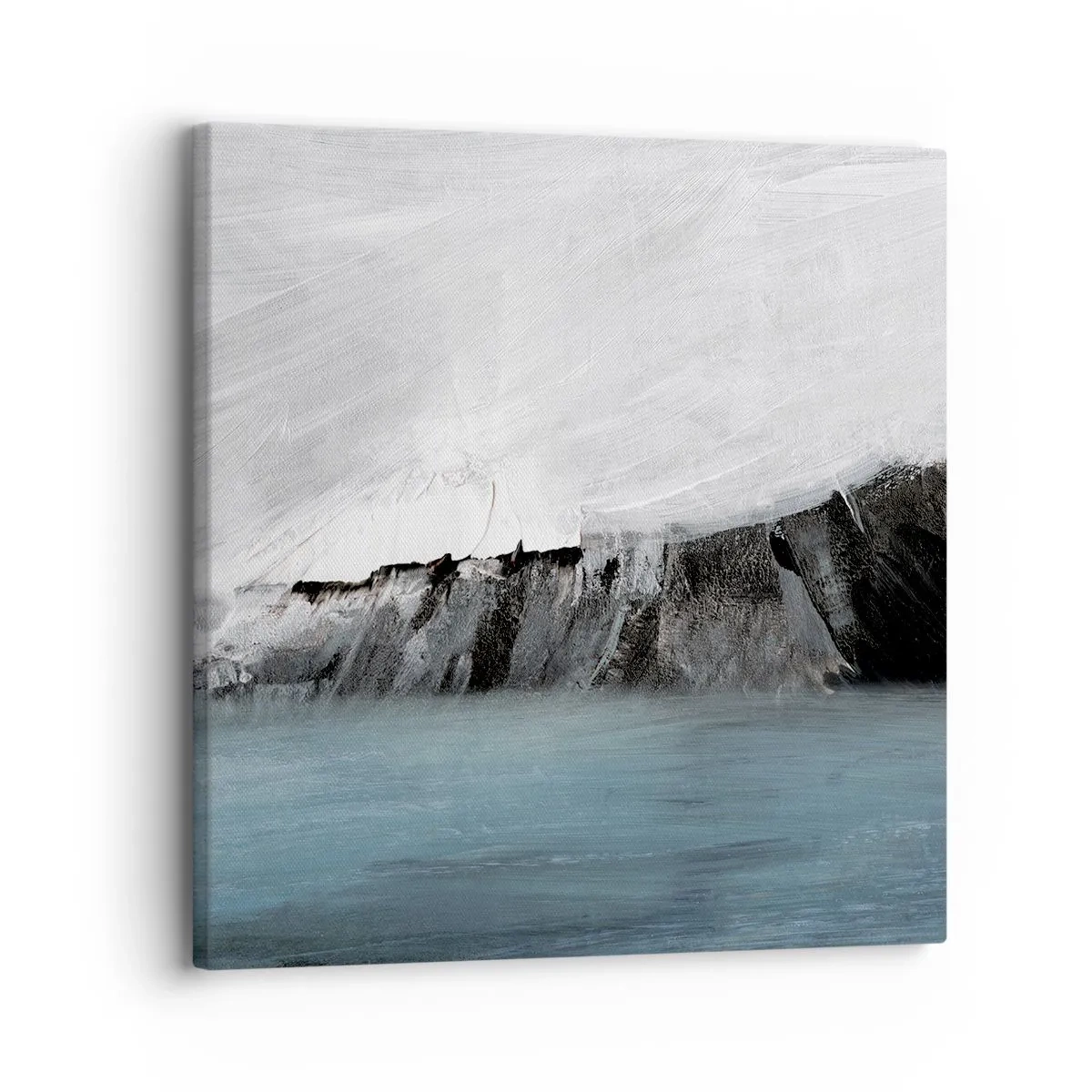 Schilderen op canvas - Water – aarde: botsing der elementen - 30x30 cm