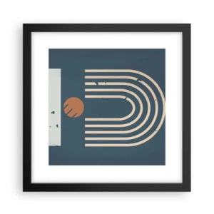 Poster in een zwarte lijst - Geometrie op de granaatappel - 30x30 cm