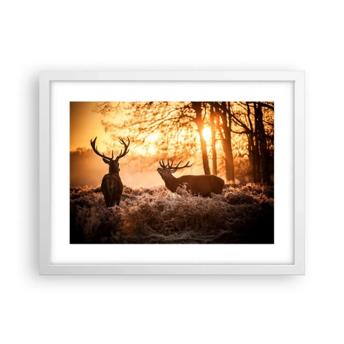 Poster in een witte lijst - De droom van een jager - 40x30 cm