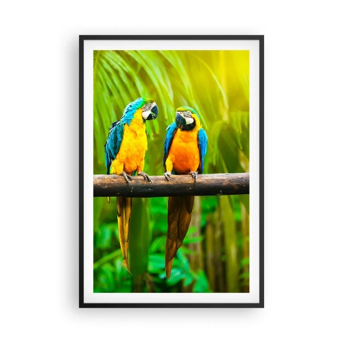 Poster in een zwarte lijst - En heb je gehoord dat ze...? - 61x91 cm