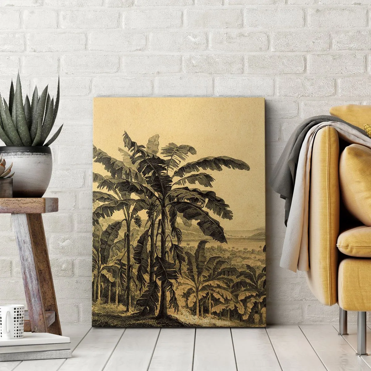 Schilderen op canvas - in een koloniaal klimaat - 50x70 cm