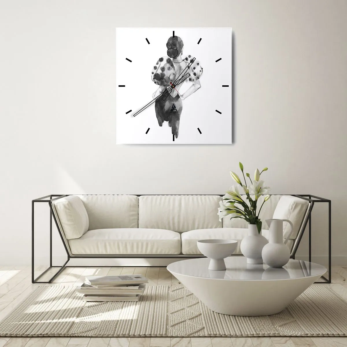 Wandklok - Klok - Ze kwam langs - 30x30 cm