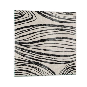 Schilderen op glas - Lijnoverstromingsvlakte - 70x70 cm