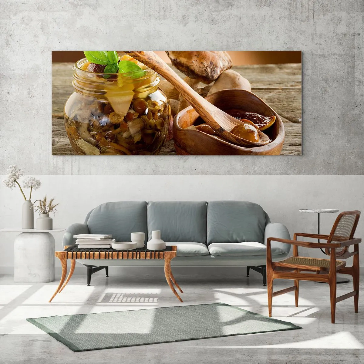 Schilderen op glas - Of het nu vers of gezouten is, of in het herfstseizoen ... - 120x50 cm