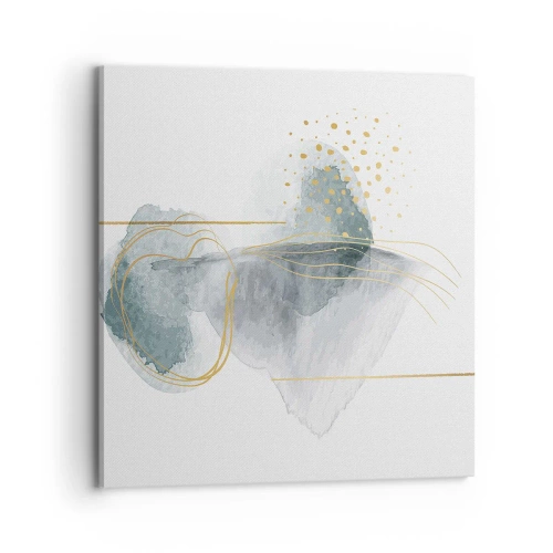 Schilderen op canvas - Over de relatie tussen grijs en goud - 70x70 cm