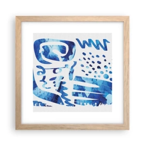 Een poster in een licht eiken lijst - Terug naar de wortels - 30x30 cm