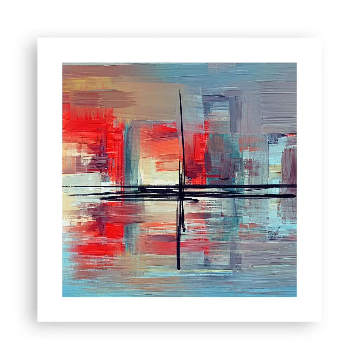 Poster - Een landschap in een onbekende dimensie - 40x40 cm