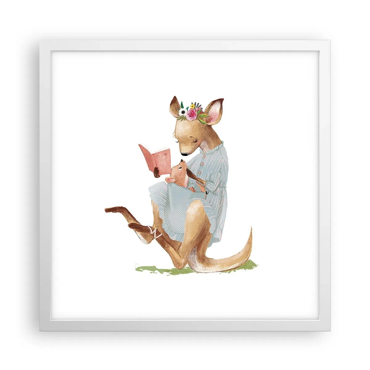Poster in een witte lijst - Lees me voor mama - 40x40 cm