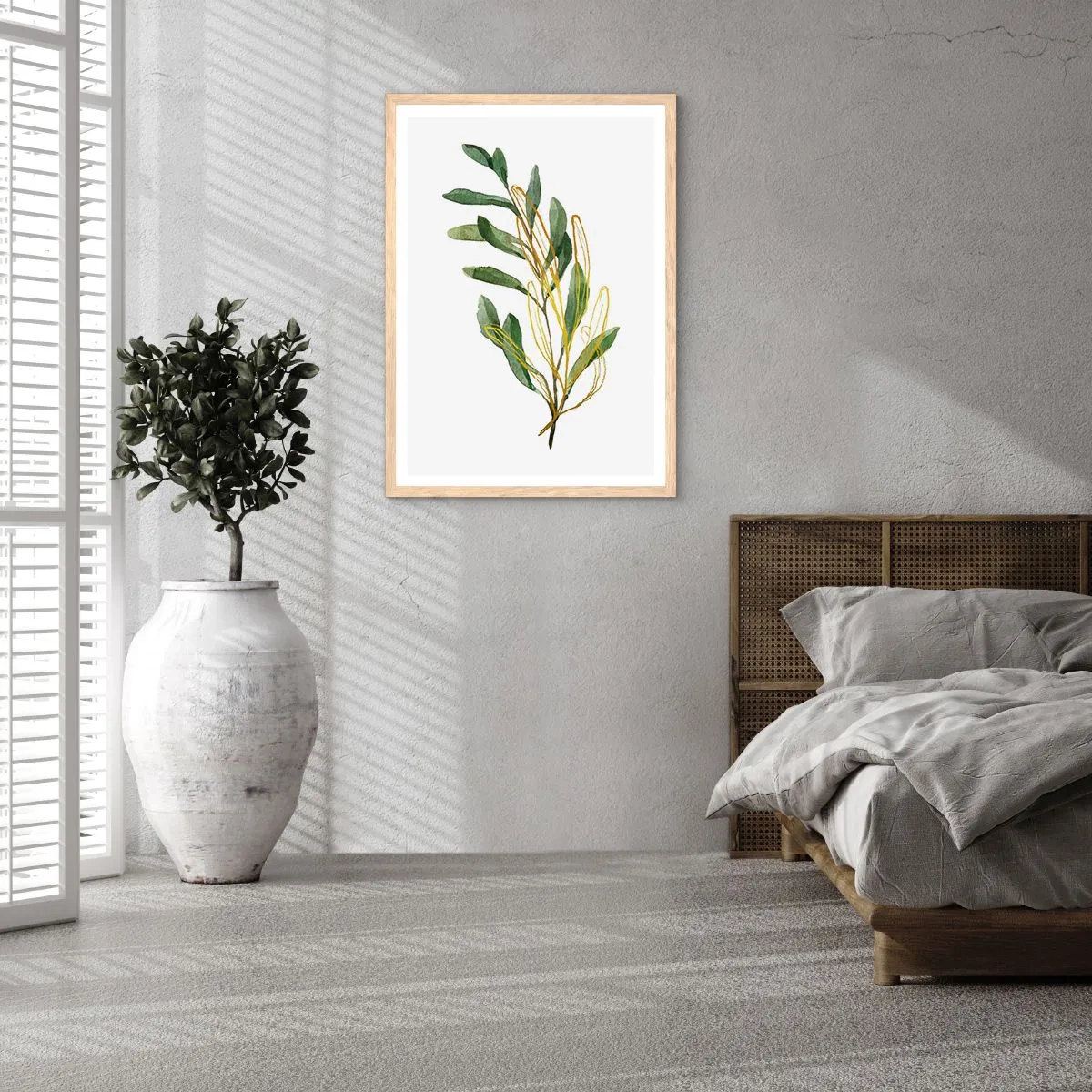 Een poster in een licht eiken lijst - Alles wat goed is - 40x50 cm