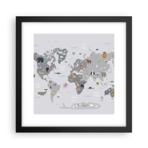 Poster in een zwarte lijst - Vertel me waar je vandaan komt ... - 30x30 cm