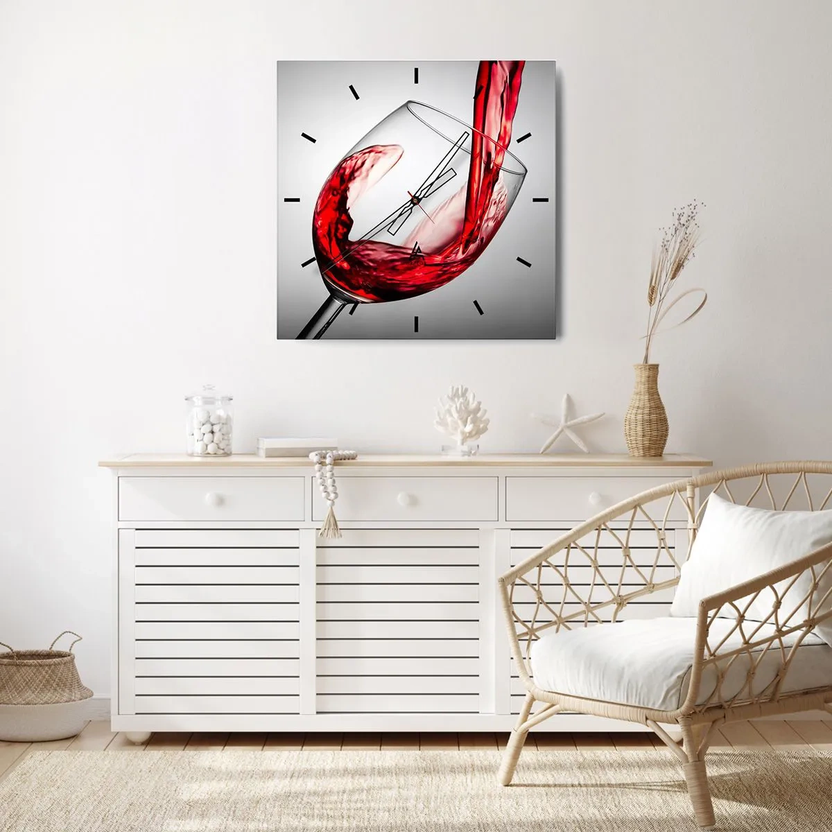 Wandklok - Klok - Kleur - beweging - geluid - 30x30 cm