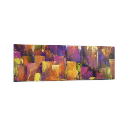Schilderen op glas - Metropolitan compositie - 160x50 cm