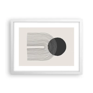 Poster in een witte lijst - Bibberen en vertrouwen - 40x30 cm