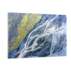 Schilderen op glas - Rotstekeningen van de natuur - 120x80 cm