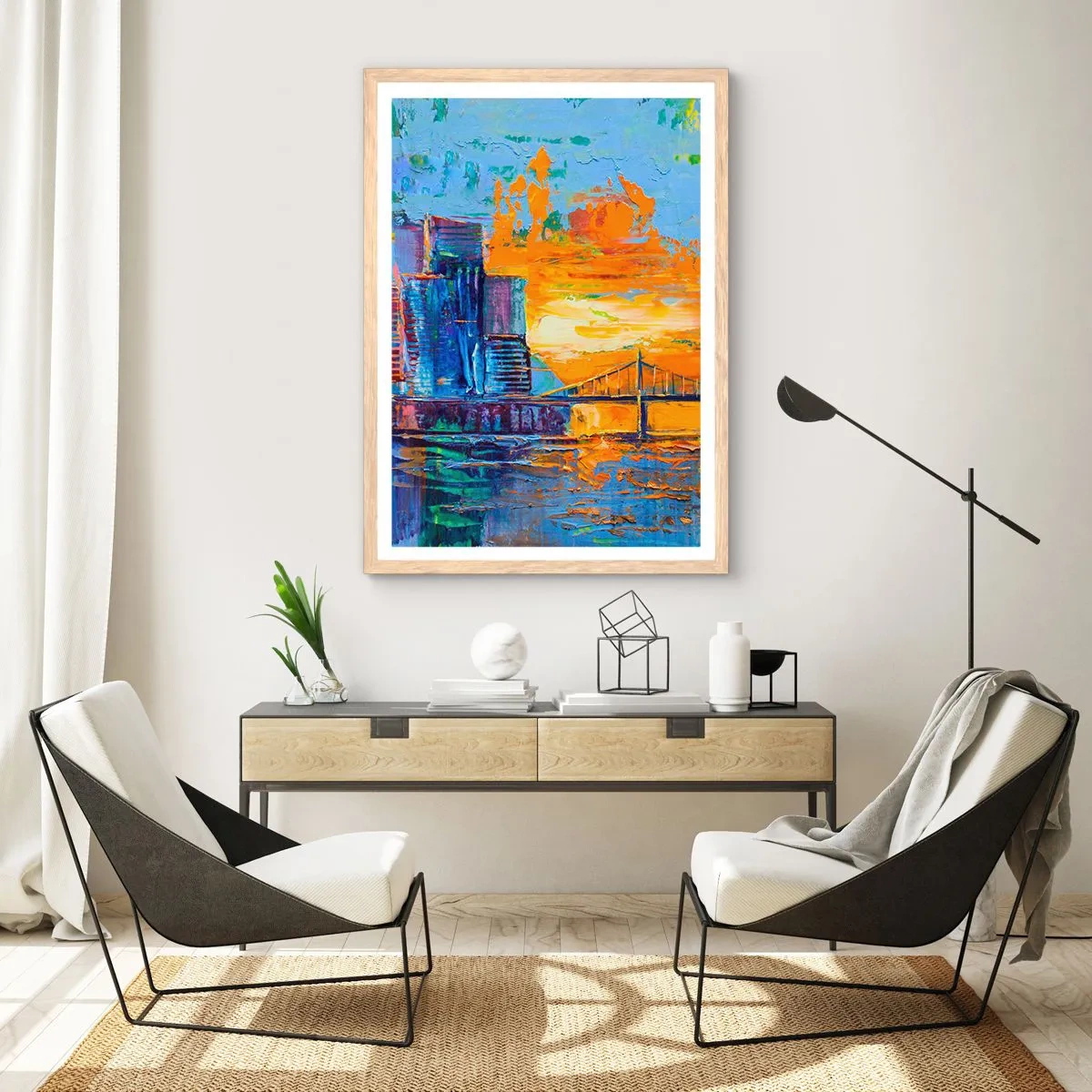 Een poster in een licht eiken lijst - Cultuur en natuur - 70x100 cm