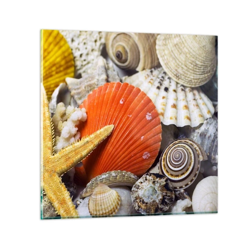 Schilderen op glas - Oceaan schatten - 50x50 cm