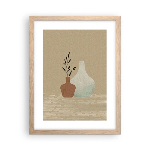 Een poster in een licht eiken lijst - De vaas en zijn idee - 30x40 cm