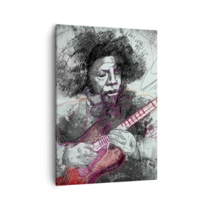 Schilderen op canvas - Op de golven van muziek - 50x70 cm