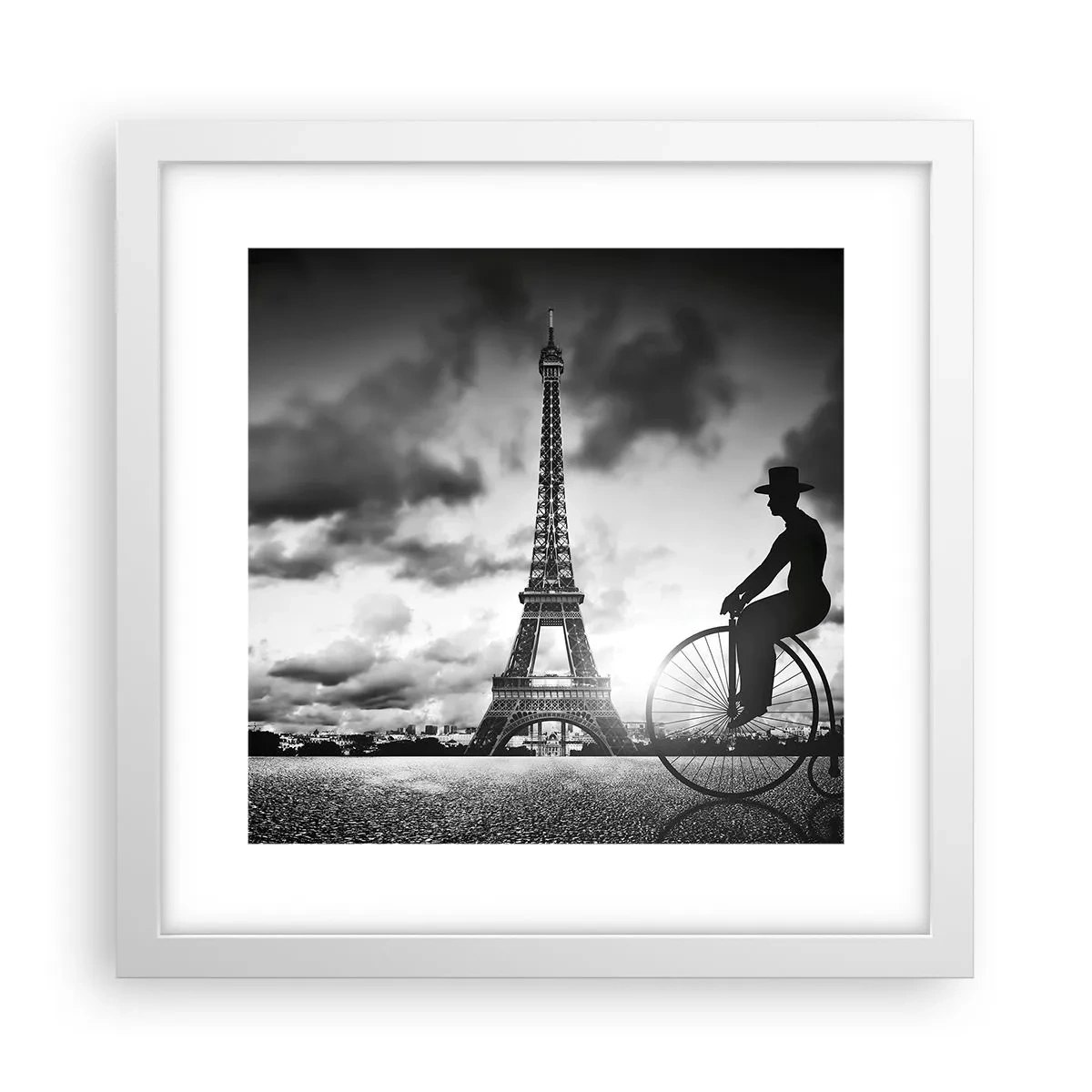 Poster in een witte lijst - Verlangen naar Belle Epoque - 30x30 cm