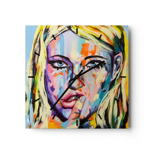 Wandklok - Klok - Kijk haar recht in de ogen - 30x30 cm