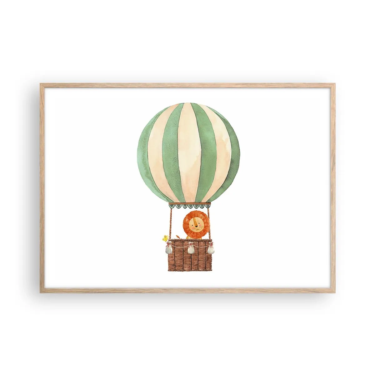 Een poster in een licht eiken lijst - Leons reizen - 100x70 cm