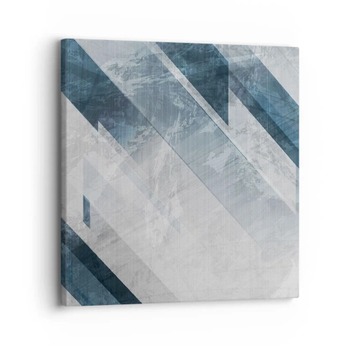 Schilderen op canvas - Ruimtelijke compositie - grijze beweging - 30x30 cm