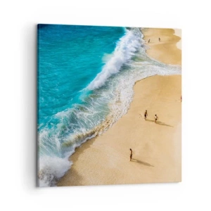 Schilderen op canvas - En dan de zon, het strand… - 60x60 cm