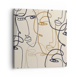 Schilderen op canvas - Het portret is vermenigvuldigd - 30x30 cm