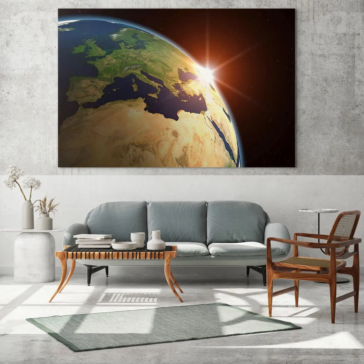 Schilderen op glas - Zonsopgang - 120x80 cm