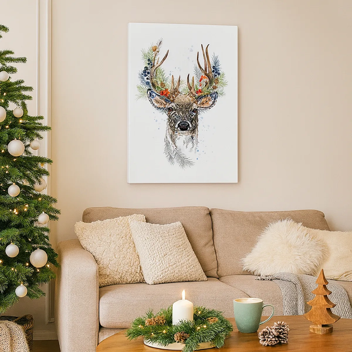 Schilderen op canvas - In een feestelijk gewaad - 50x70 cm