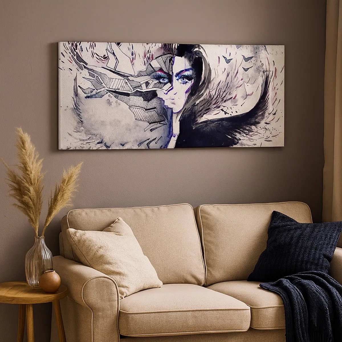 Schilderen op canvas - Demonisch en mooi - 30x30 cm