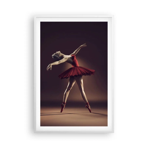 Poster in een witte lijst - Een prima ballerina - 61x91 cm