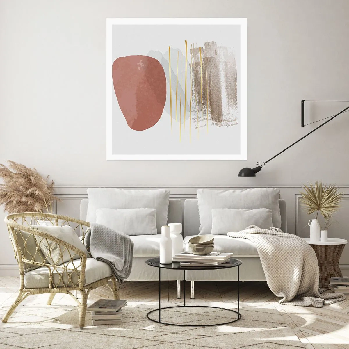 Poster - Abstracte zuilengalerij - 50x50 cm