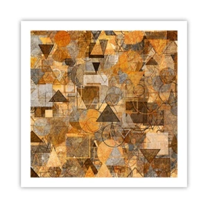 Poster - De wereld in vorm - 60x60 cm