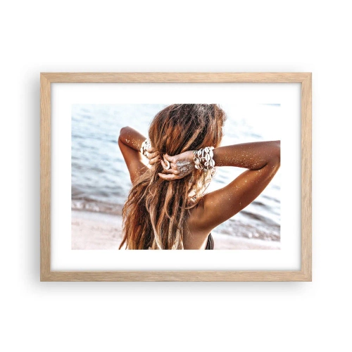 Een poster in een licht eiken lijst - Een zusje van water en zon - 40x30 cm