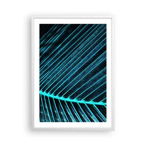 Poster in een witte lijst - Groene textuur - 50x70 cm