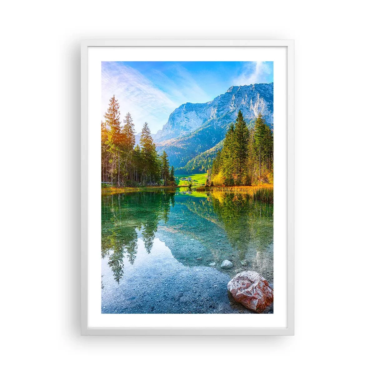 Poster in een witte lijst - De zachtheid van de herfst - 50x70 cm