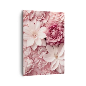 Schilderen op canvas - In roze bloemblaadjes - 50x70 cm