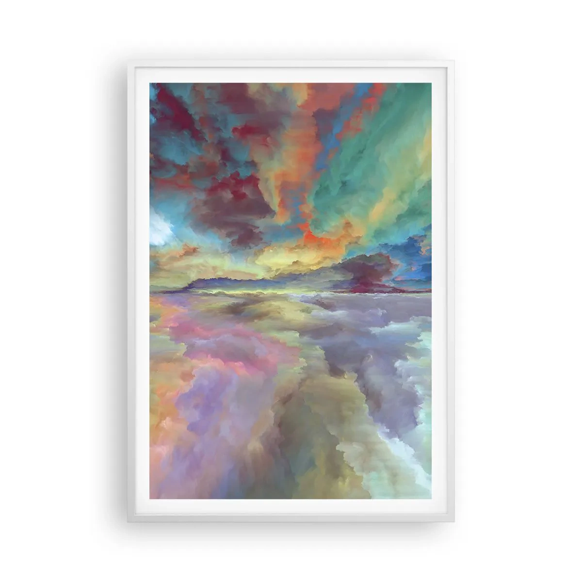 Poster in een witte lijst - Twee hemelen - 70x100 cm