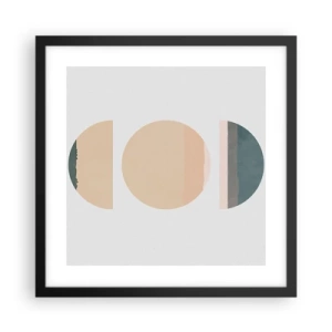 Poster in een zwarte lijst - Een Wiel achter een andere - 40x40 cm