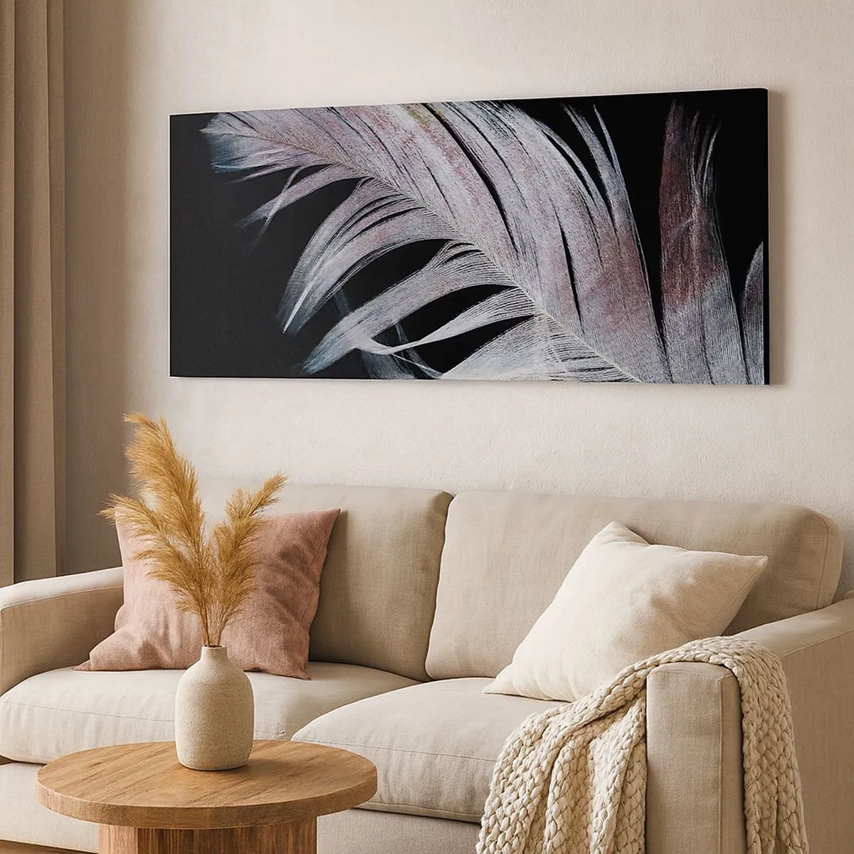 Schilderen op canvas - Denk aan aanraking - 100x40 cm