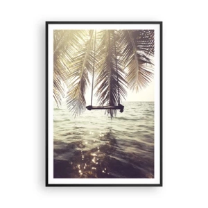 Poster in een zwarte lijst - Je kunt naar believen in de wolken slingeren - 70x100 cm