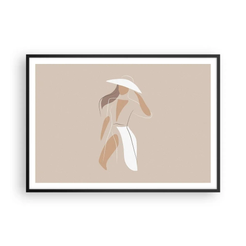 Poster in een zwarte lijst - Mode is leuk - 100x70 cm